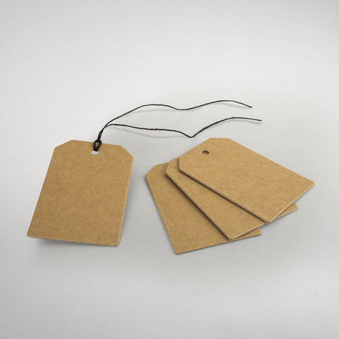 Geschenkanhänger 5,5 x 8,5 cm | Hängeetiketten aus Kraftpapier | 25 Stück