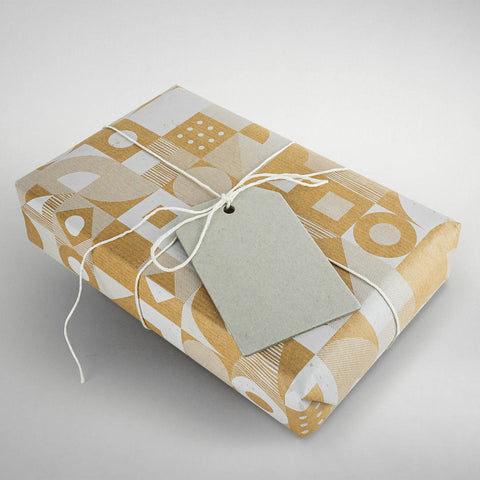 Geschenkanhänger 5,5 x 8,5 cm | Hängeetiketten aus Graukarton | 25 Stück
