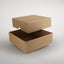 Schachtel mit Stülpdeckel - Kraftkarton | 12 x 12 x 4 cm