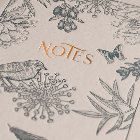 Notizbuch | Tagebuch | Notebook Letterpress - Floral